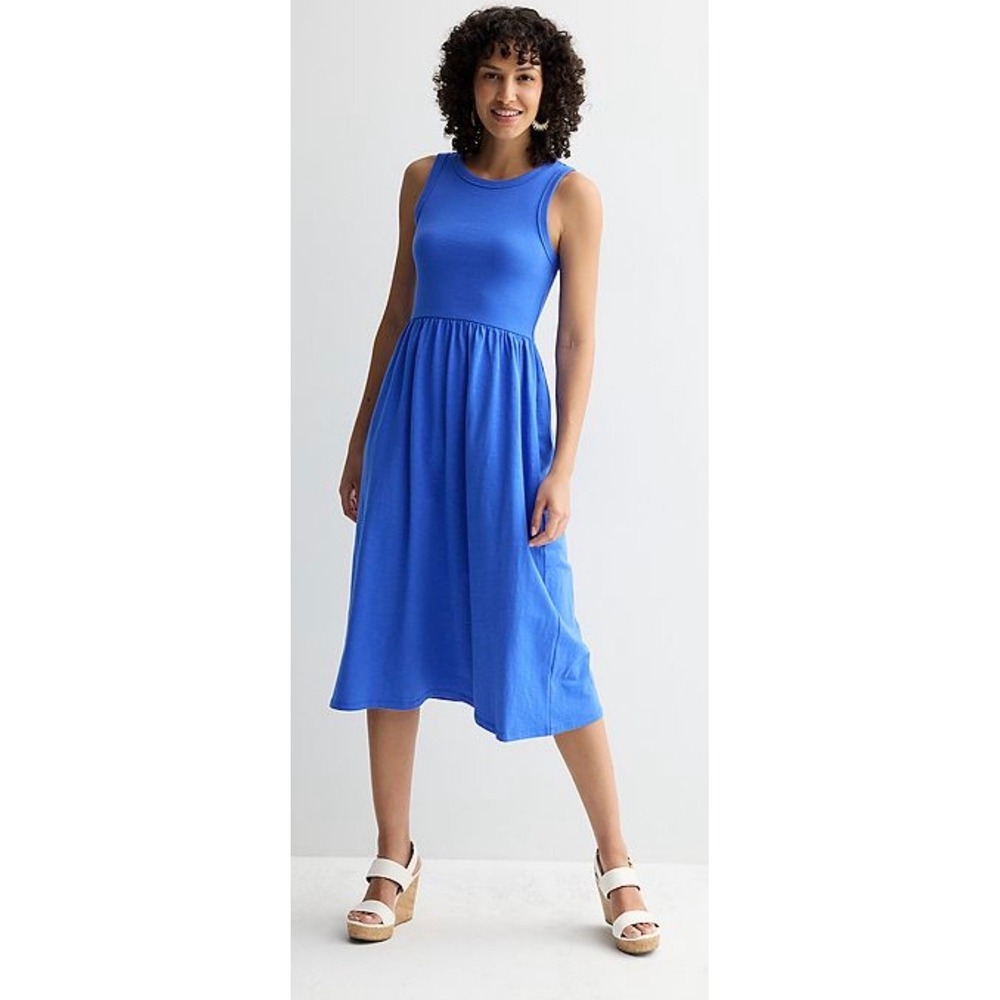 Sonoma Goods For Life Women's Blue Knit Midi Dress XL Jersey New NWT
